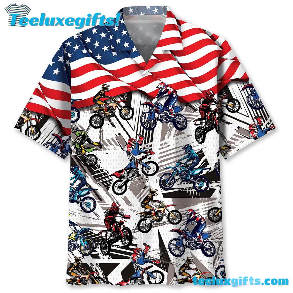 Dirt Bike Racing Hawaiian Shirt