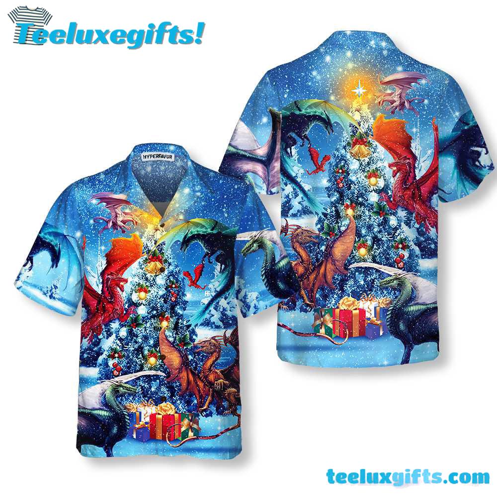 Dragons Reunion Christmas Hawaiian Shirt Dragons Reunion Christmas Hawaiian Shirt