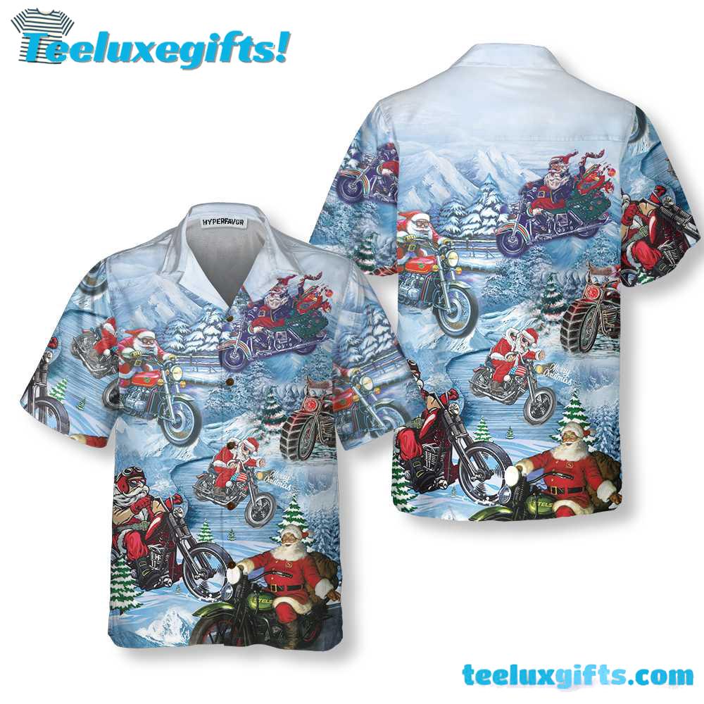 Driving With Santa On Christmas Hawaiian Shirt