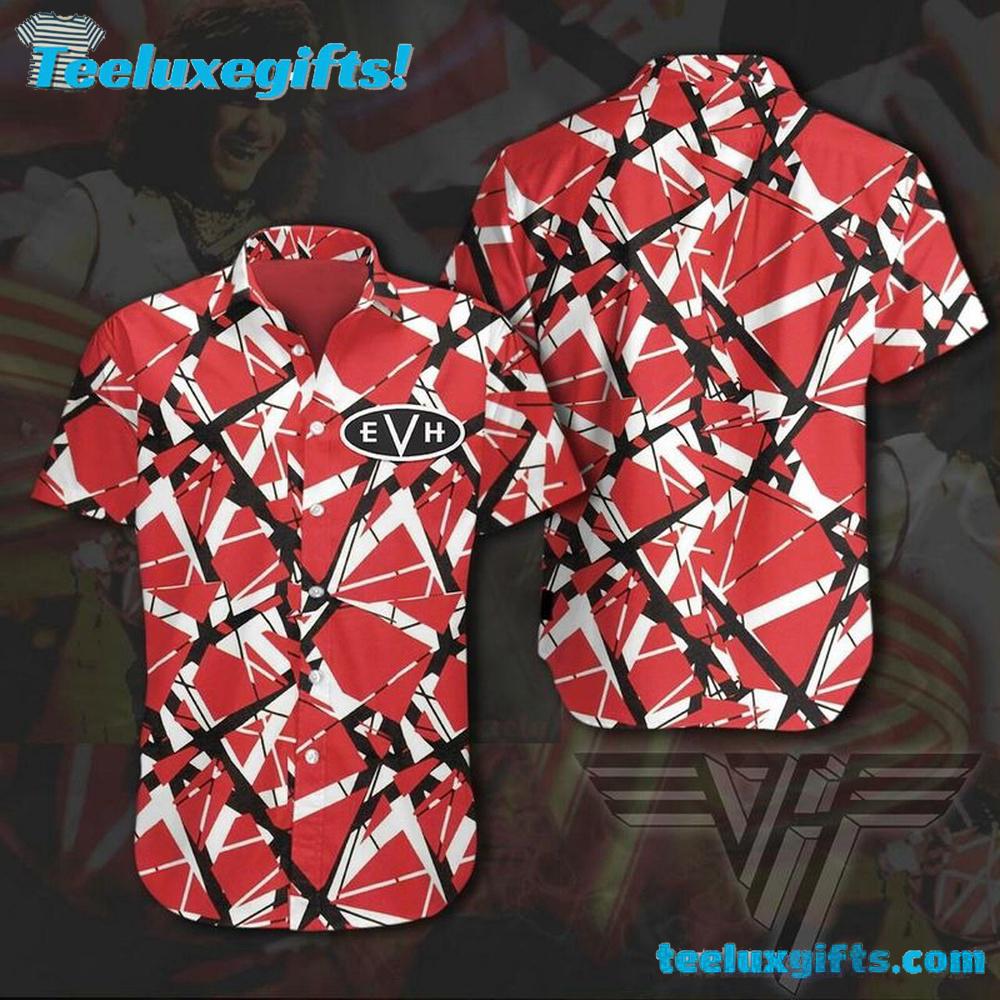 Eddie Van Halen Striped Summer Hawaiian Shirt