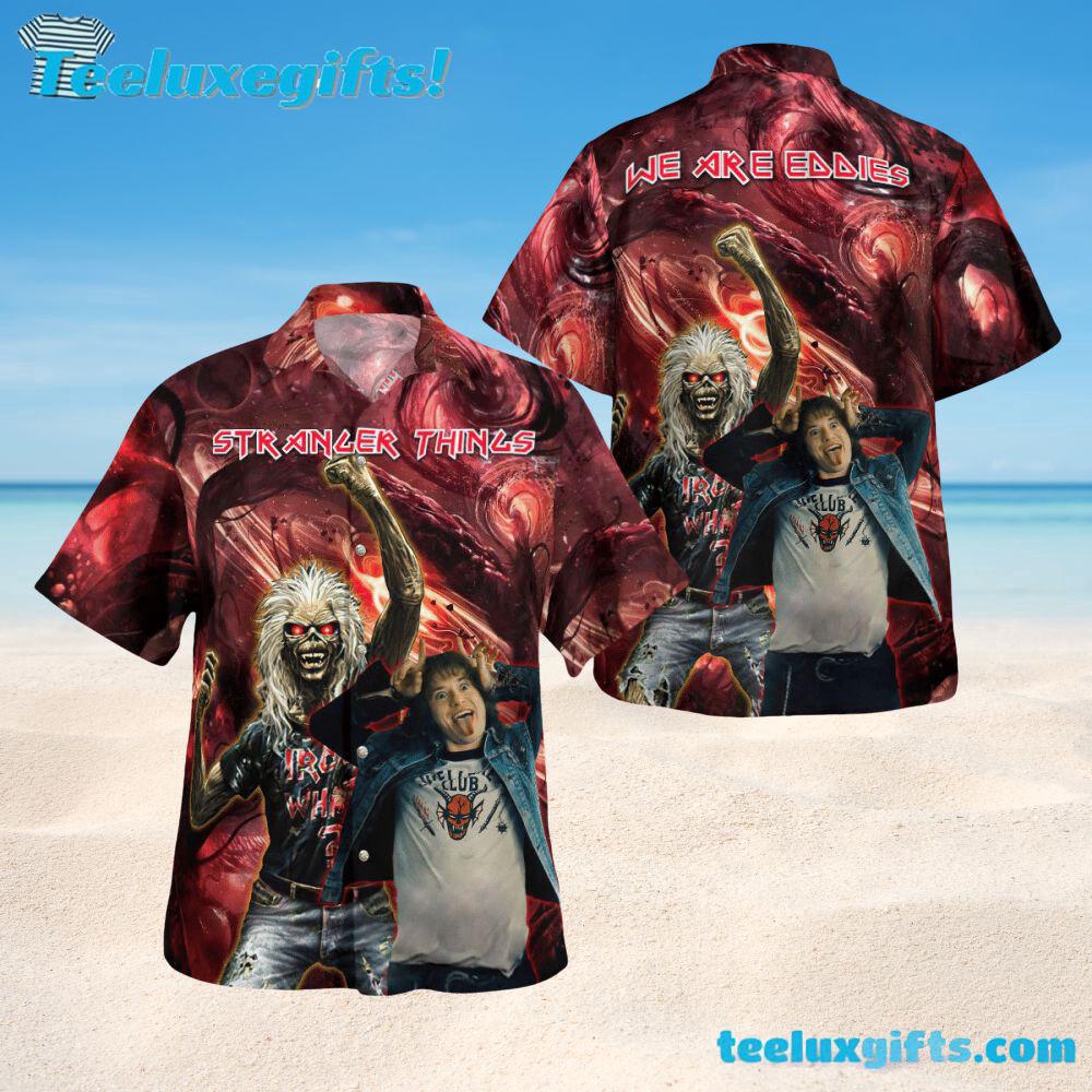 Eddies Stranger Things Iron Maiden Awesome Sense Of Music Summer Aloha Hawaiian Shirt