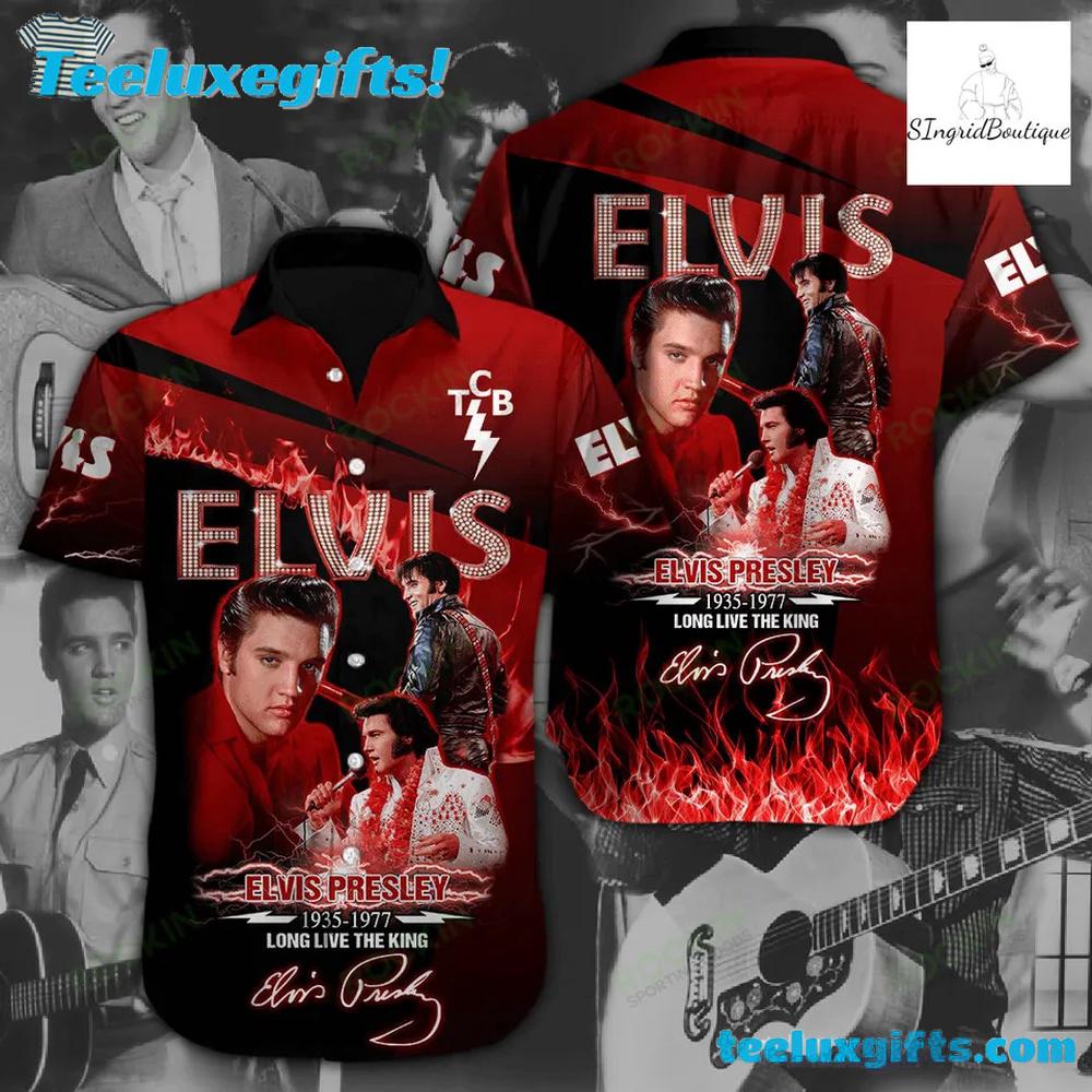Elvis Presley 1935-1977 Love The King Summer Aloha Hawaiian Shirt