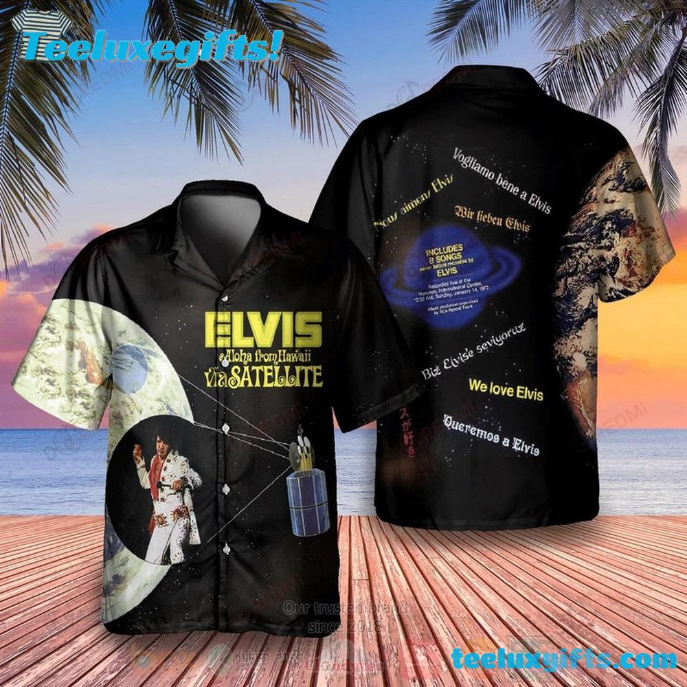 Elvis Presley Aloha From Hawaii Via Satellite Album Summer Aloha Hawaiian Shirt