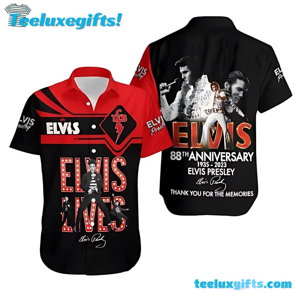 Elvis Presley Elvis Lives Summer Aloha Hawaiian Shirt