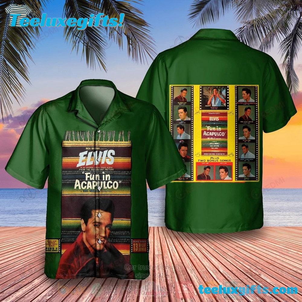 Elvis Presley Fun In Acapulco Album Summer Aloha Hawaiian Shirt
