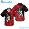 Elvis Presley Shows Red And Black Summer Aloha Hawaiian Shirt