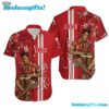 Elvis Presley Signature Red Summer Aloha Hawaiian Shirt