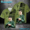 Elvis Presley Taking Care of Business Army Green Summer Aloha Hawaiian Shirt