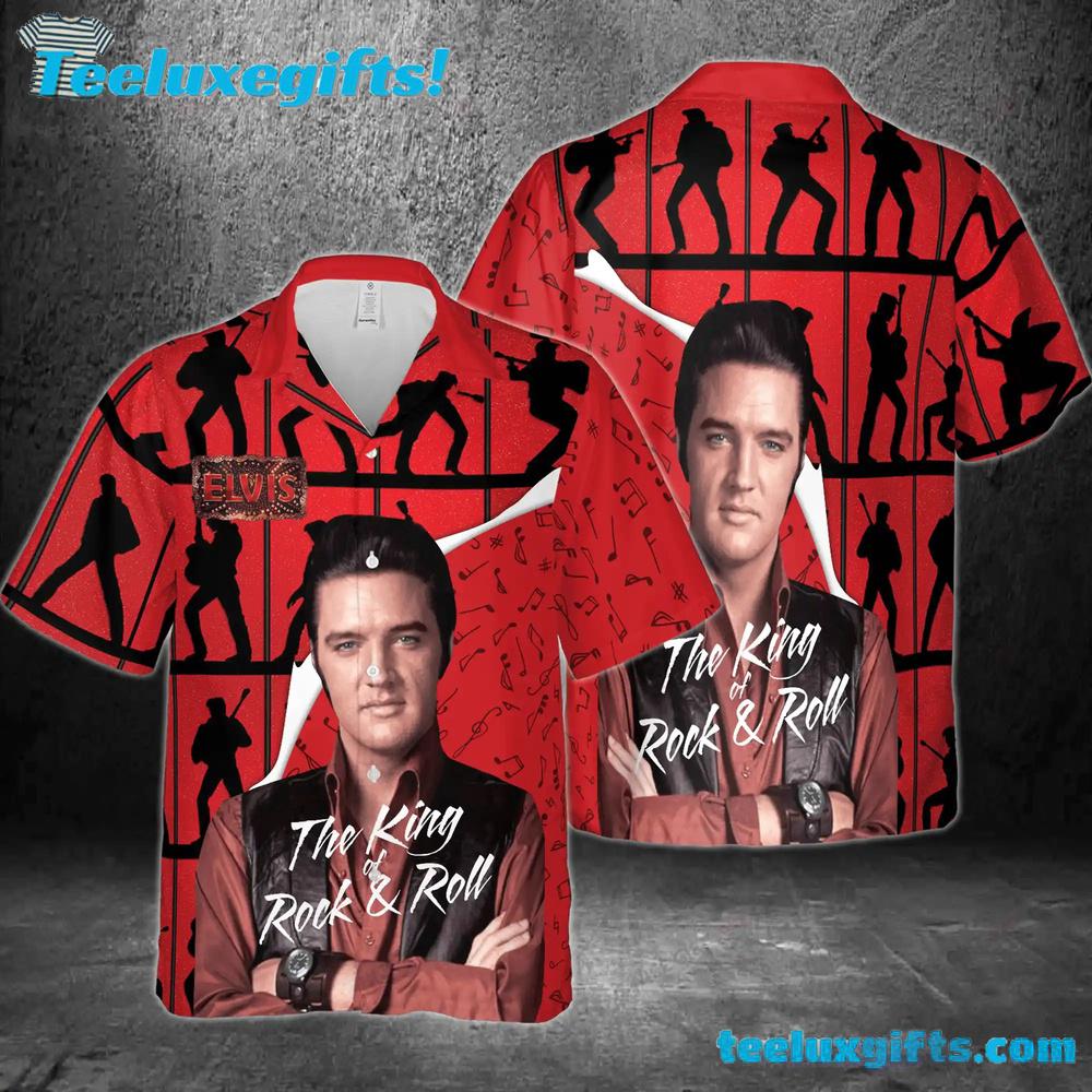 Elvis Presley The King Of Rock & Roll Hawaiian 3D Shirt