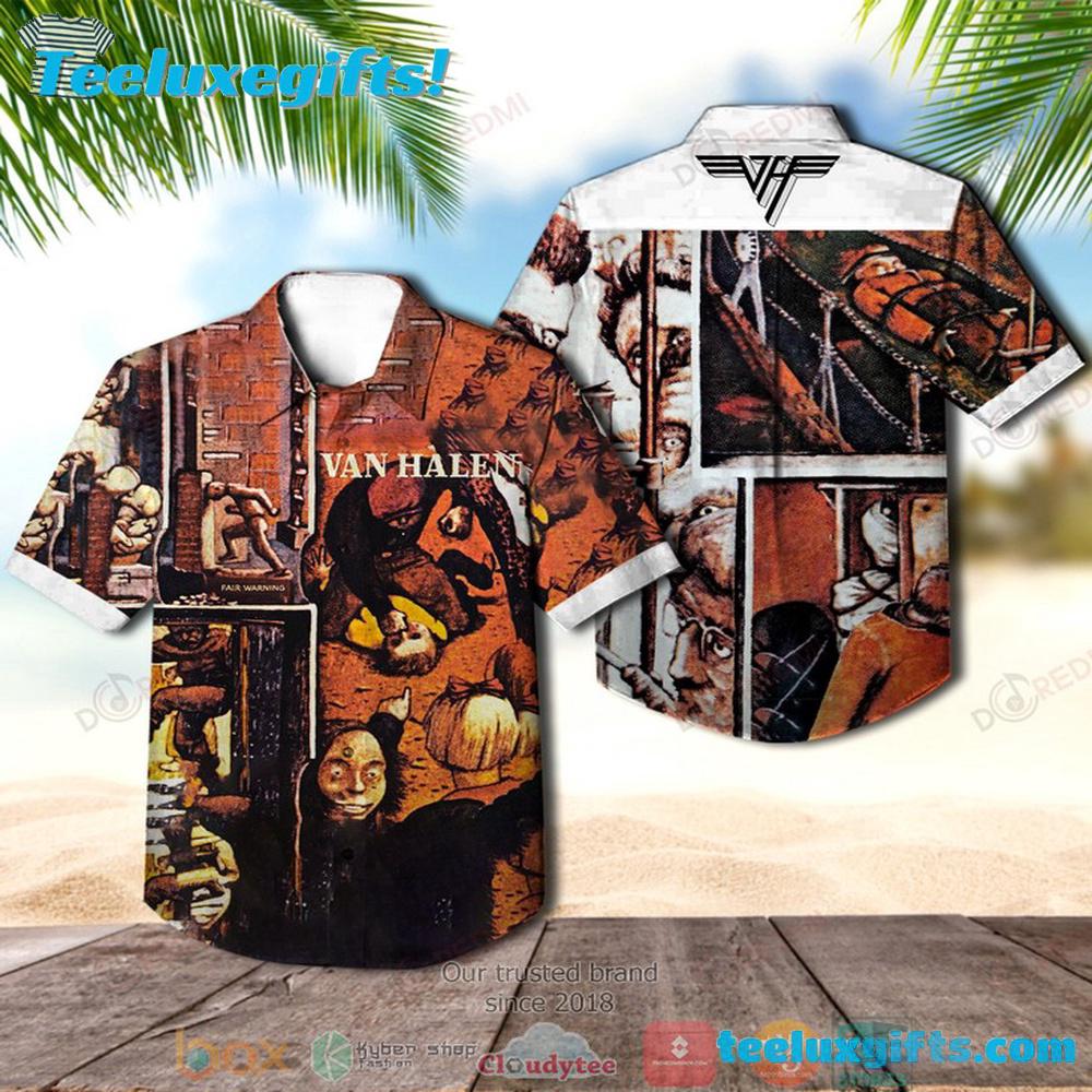 Fair Warning Album Van Halen Band Summer Hawaiian Shirt