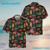 Fireball Tropical Hibiscus Flower Hawaiian Shirt
