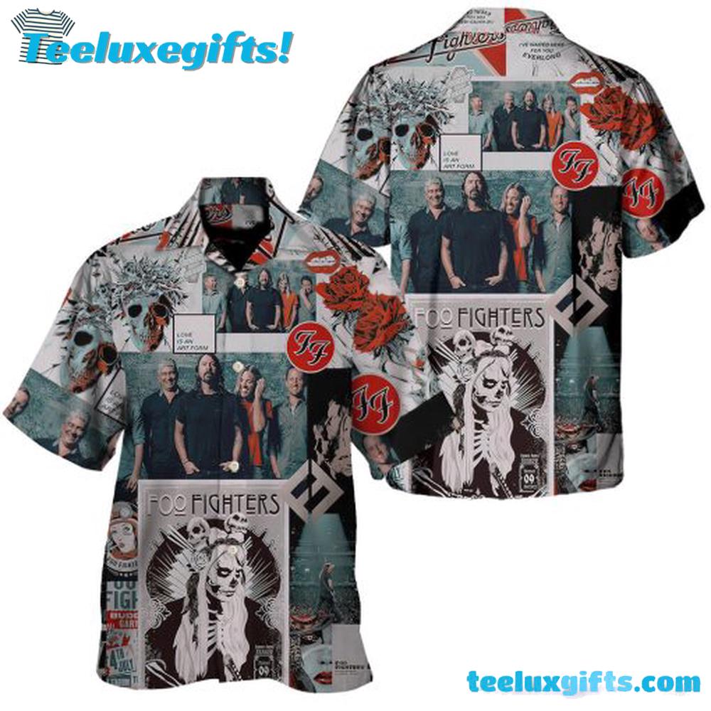 Foo Fighters Artistic Band Tribute Hawaiian Shirt