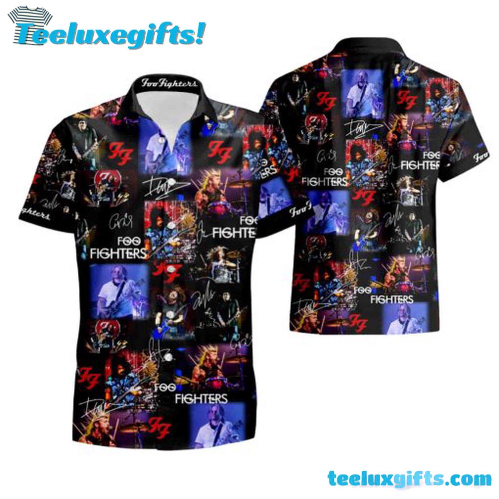 Foo Fighters Collage Pictures All Over Printed Hawaiian Shirt
