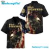 Foo Fighters Eagle & American Flag Summer Aloha Hawaiian Shirt