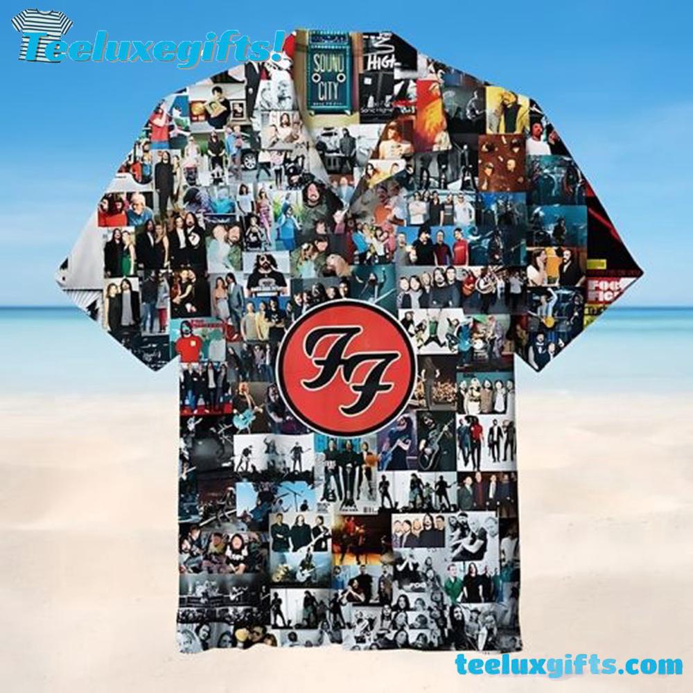 Foo Fighters Memorable Moments Tribute Photo Collage Hawaiian Shirt