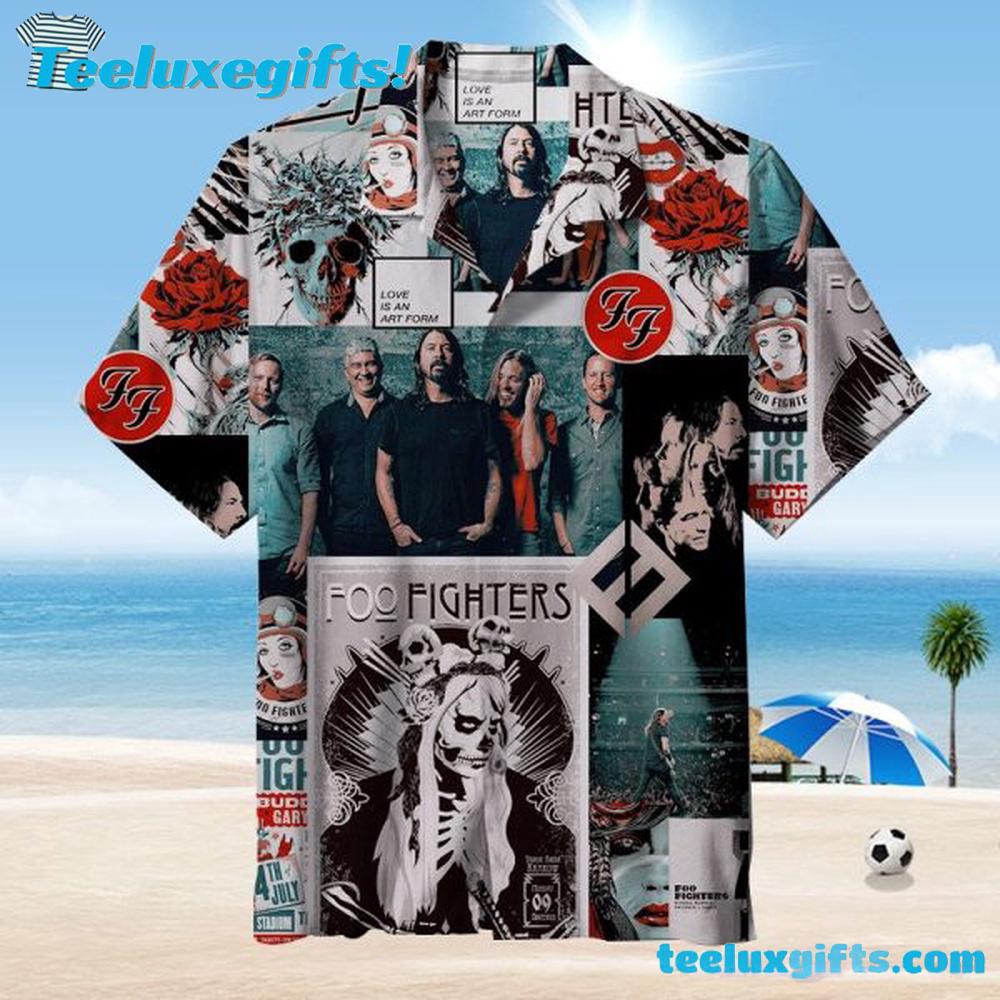 Foo Fighters Universal Music Hawaiian Shirt Foo Fighters Universal Music Hawaiian Shirt