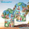 Funny Santa Claus In Aloha Hawaiian Shirt