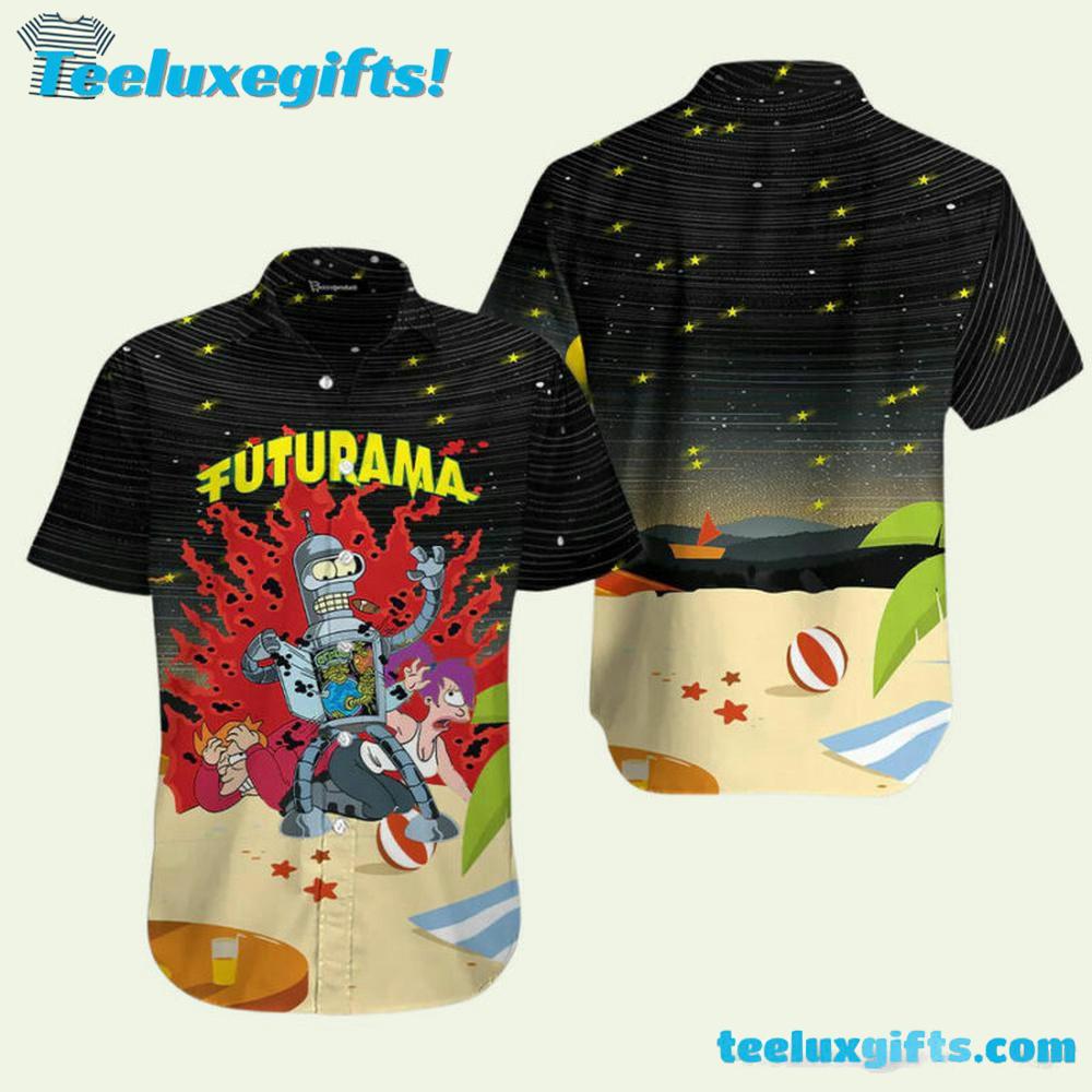 Futurama Bender Hawaiian Shirt Futurama Bender Hawaiian Shirt