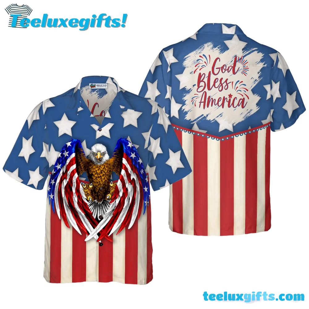 God Bless America 4th Of July Hawaiian Shirt