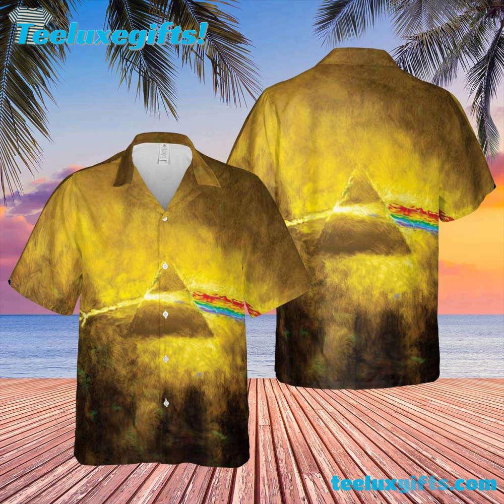 Golden Dark Side Of The Moon Pink Floyd Summer Hawaiian Shirt