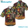 Grateful Dead Colors skeleton With Rose Hawaiian Shirt
