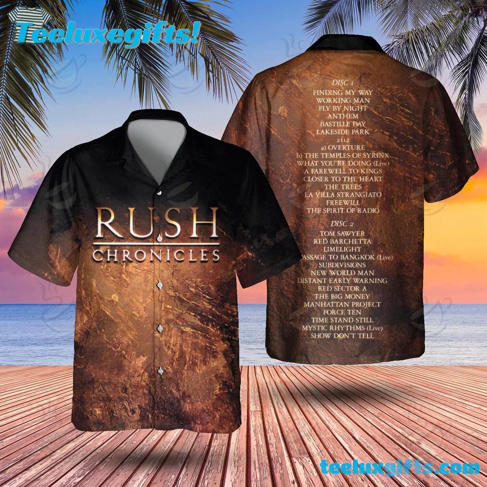 Great Rock Band Rush Chronicles Summer Aloha Hawaiian Shirt