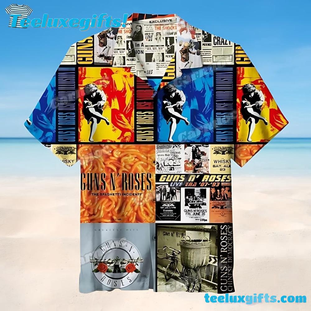 Guns N' Roses Album Art Collage Summer Aloha Hawaiian Shirt