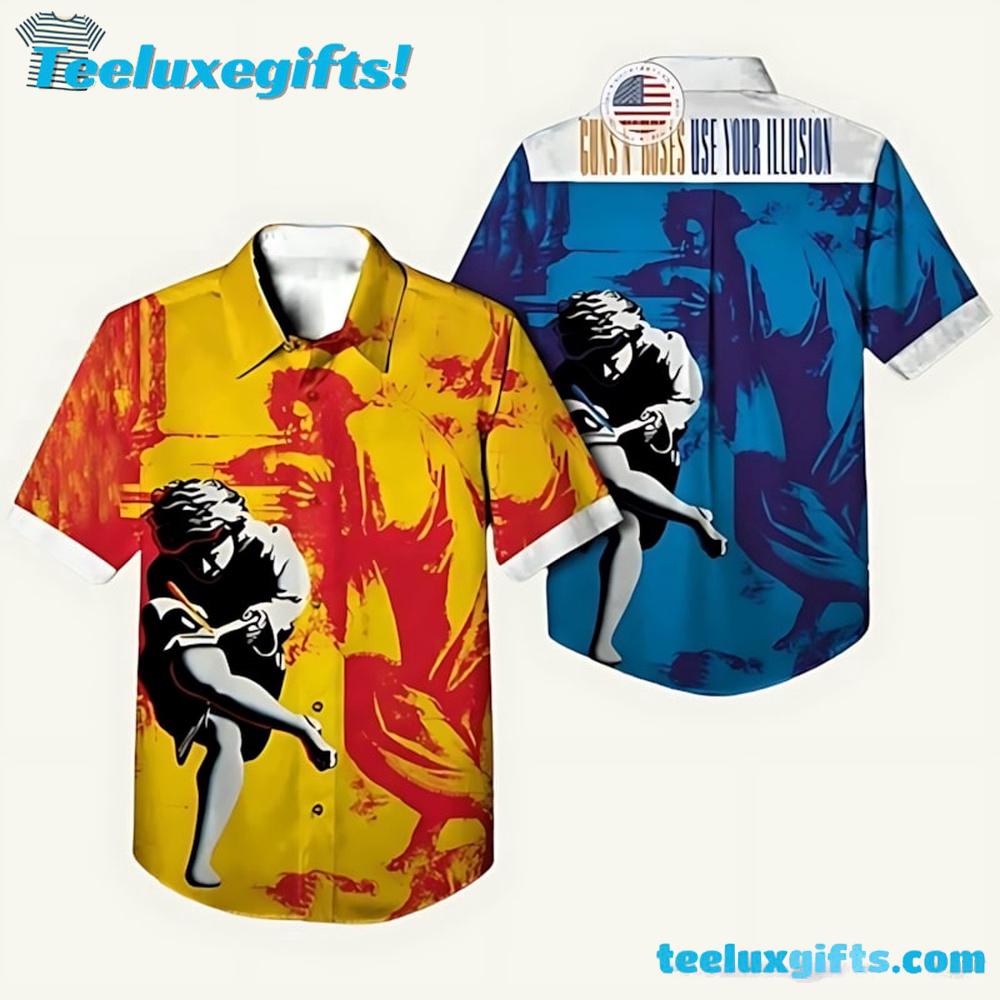 Guns N Roses Band Use Your Illusion Album Summer Aloha Hawaiian Shirt