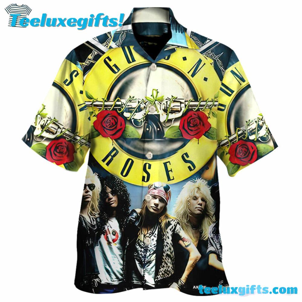 Guns N' Roses Classic Logo Summer Aloha Hawaiian Shirt