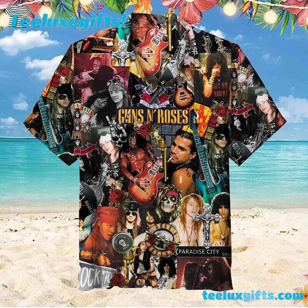 Guns N’ Roses Collage Pictures Summer Aloha Hawaiian Shirt