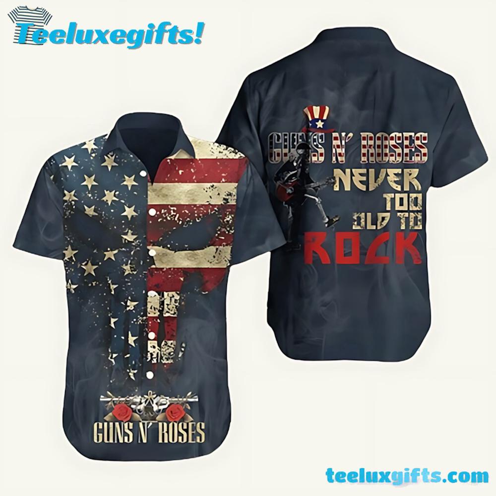 Guns N Roses never too old to rock Summer Aloha Hawaiian Shirt