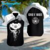 Guns N Roses Punisher Skull Summer Aloha Hawaiian Shirt