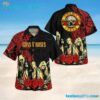 Guns N’ Roses Tribal Rose Hawaiian Shirt