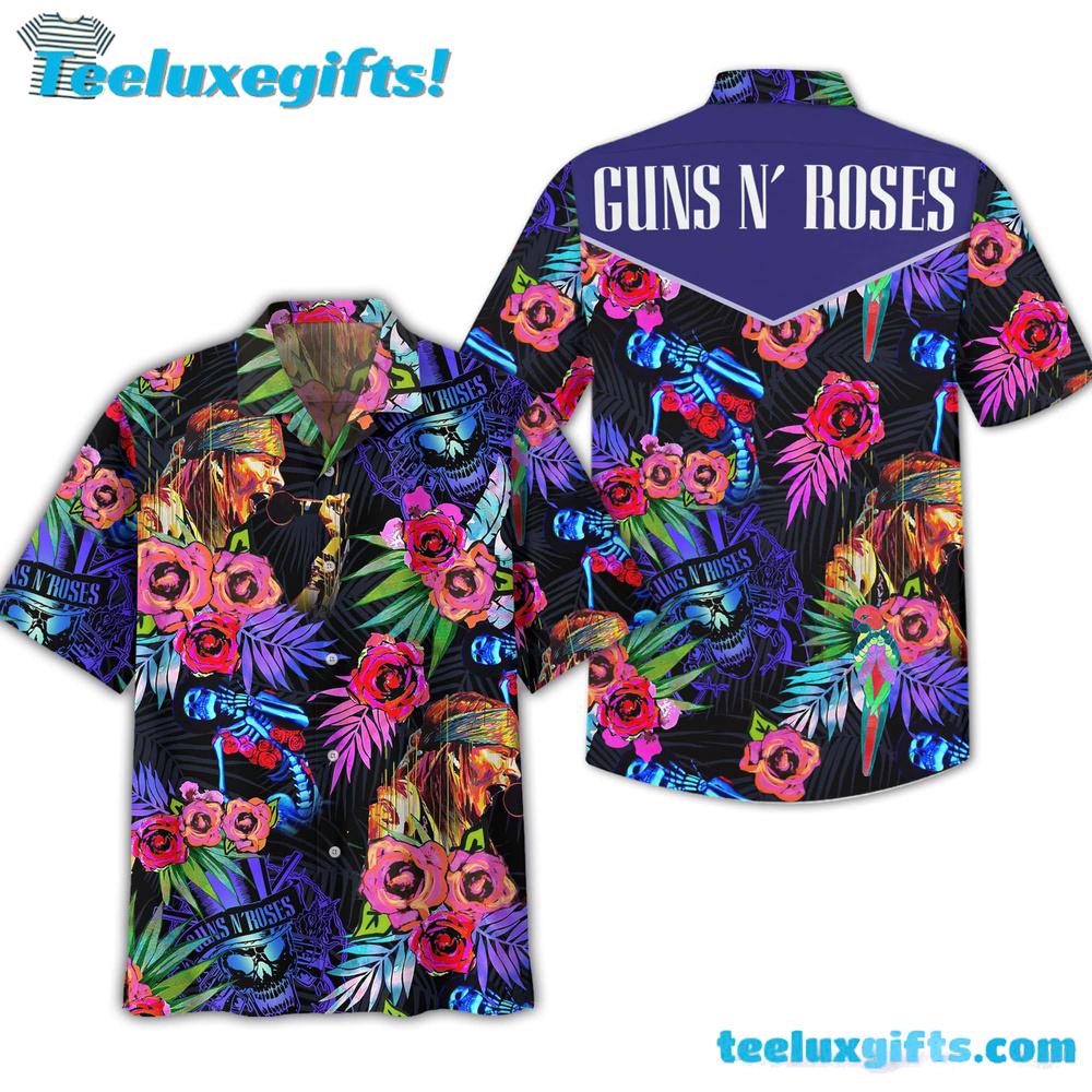 Guns N' Roses Tropical Rebellion Summer Aloha Hawaiian Shirt