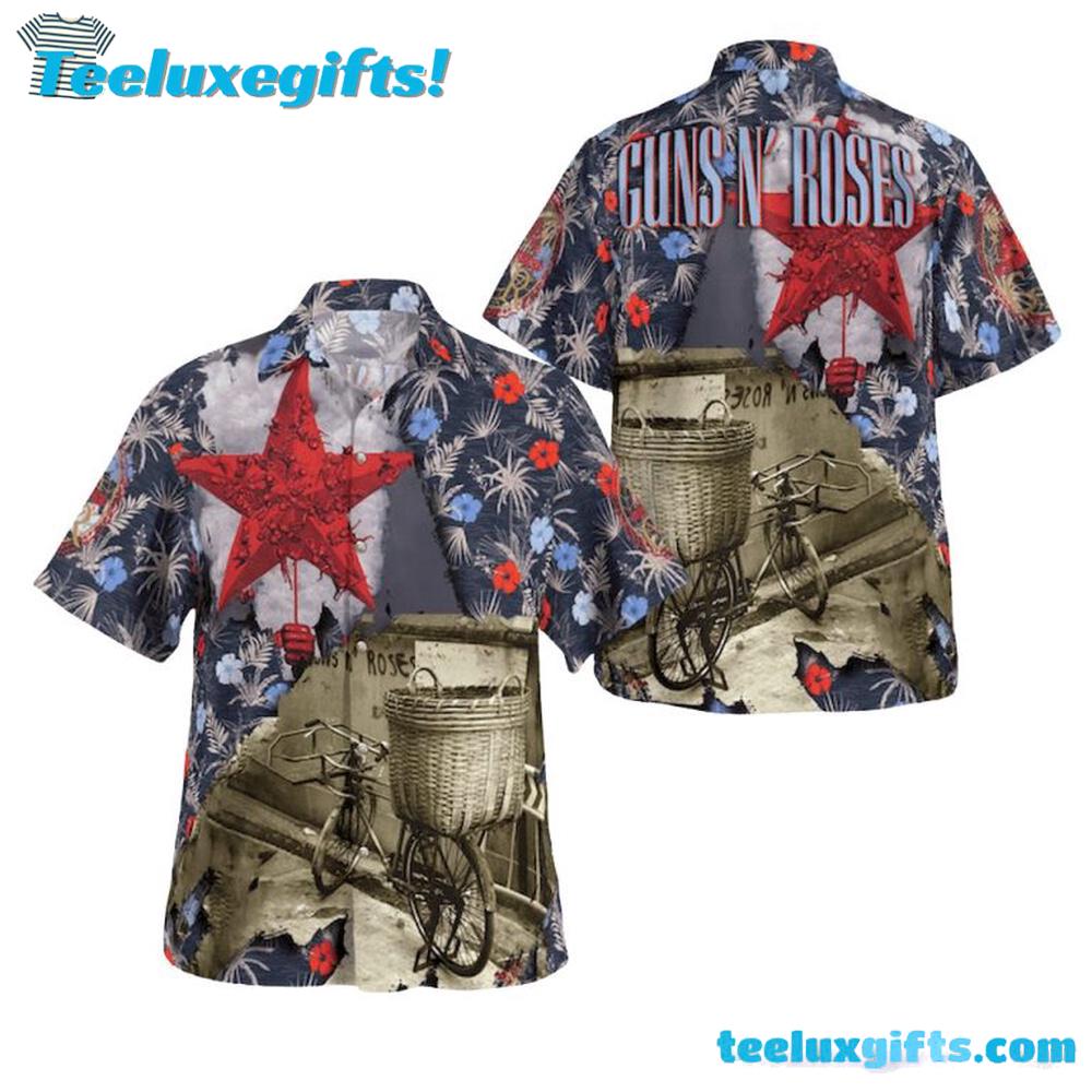 Guns N’ Roses Urban Art Hawaiian Shirt Guns N’ Roses Urban Art Hawaiian Shirt