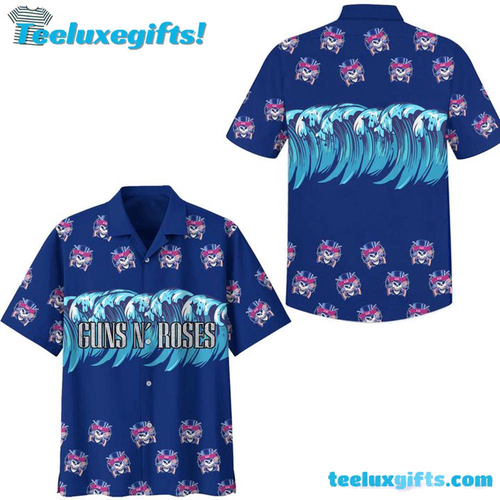 Guns N' Roses Wave Logo Summer Aloha Hawaiian Shirt