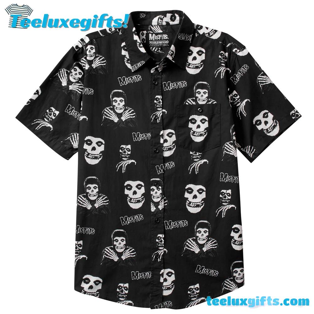 Horror Punk Misfits Skull Summer Aloha Hawaiian Shirt