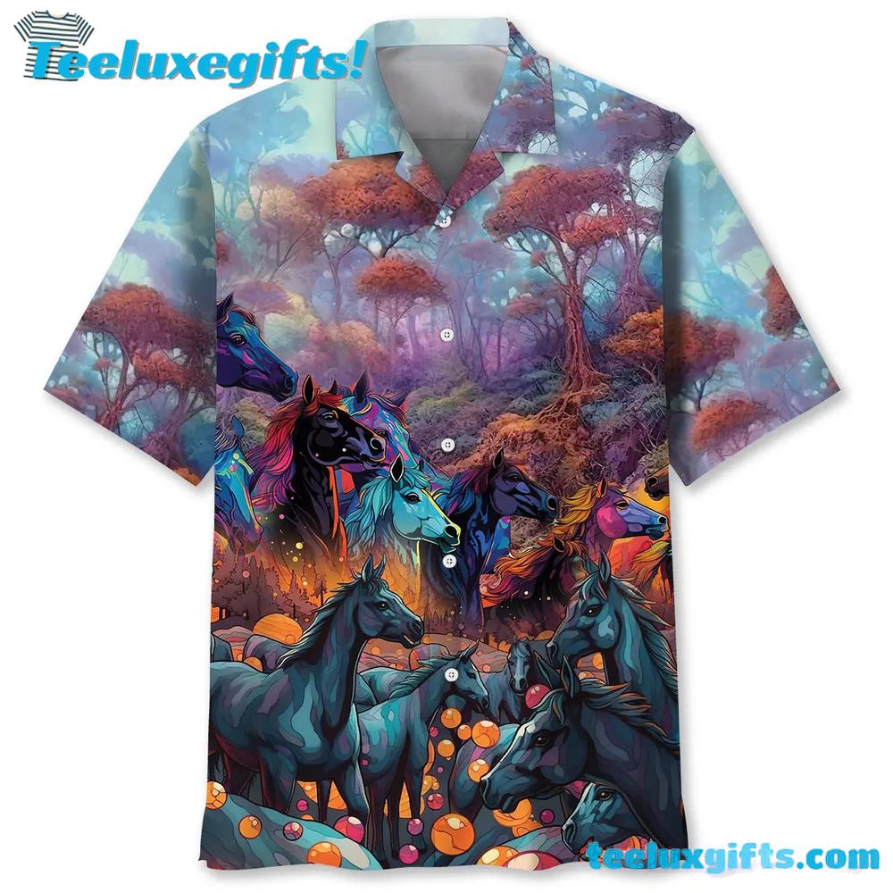 Horse Colorful Hawaiian Shirt
