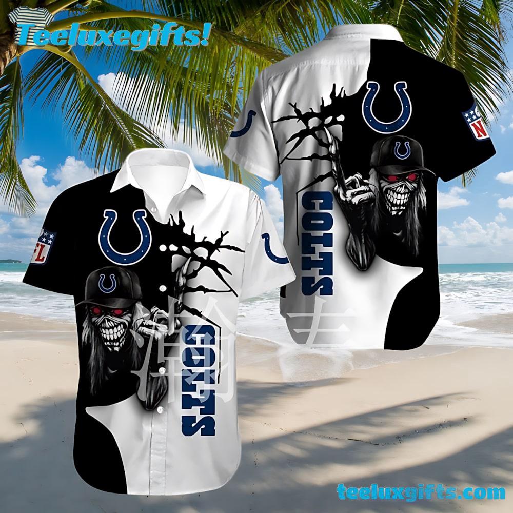 Indianapolis Colts Halloween Iron Maiden Summer Aloha Hawaiian Shirt