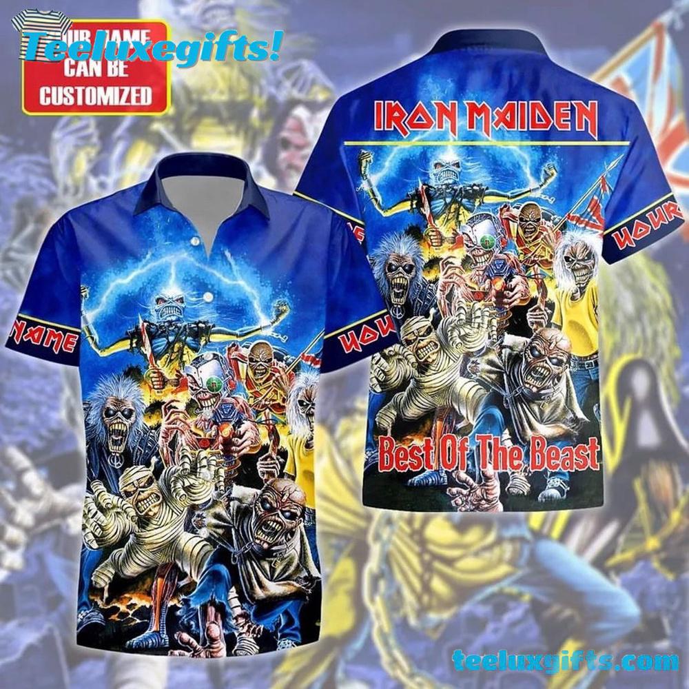 Iron Maiden Best of the Beast Summer Aloha Hawaiian Shirt