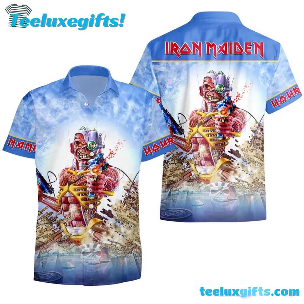 Iron Maiden Cyborg Eddie Summer Aloha Hawaiian Shirt