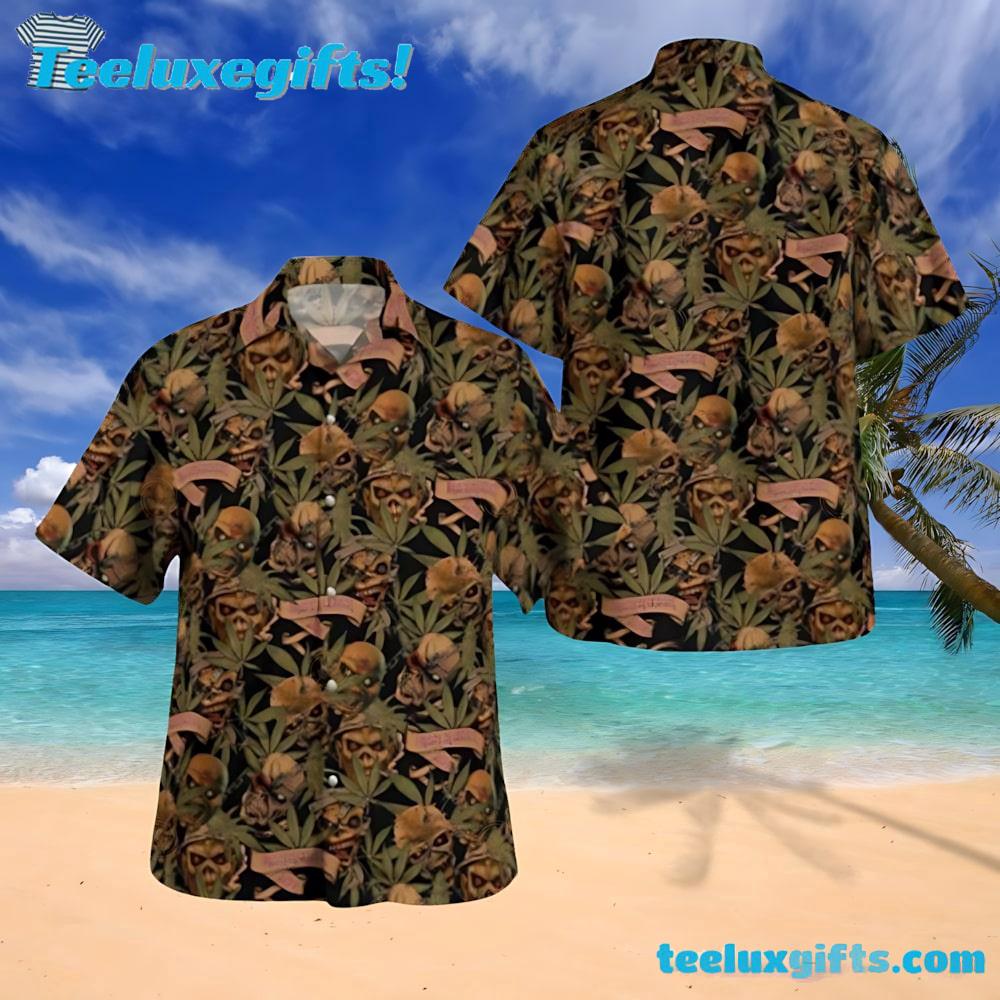 Iron Maiden Jungle Skull Havoc Summer Aloha Hawaiian Shirt