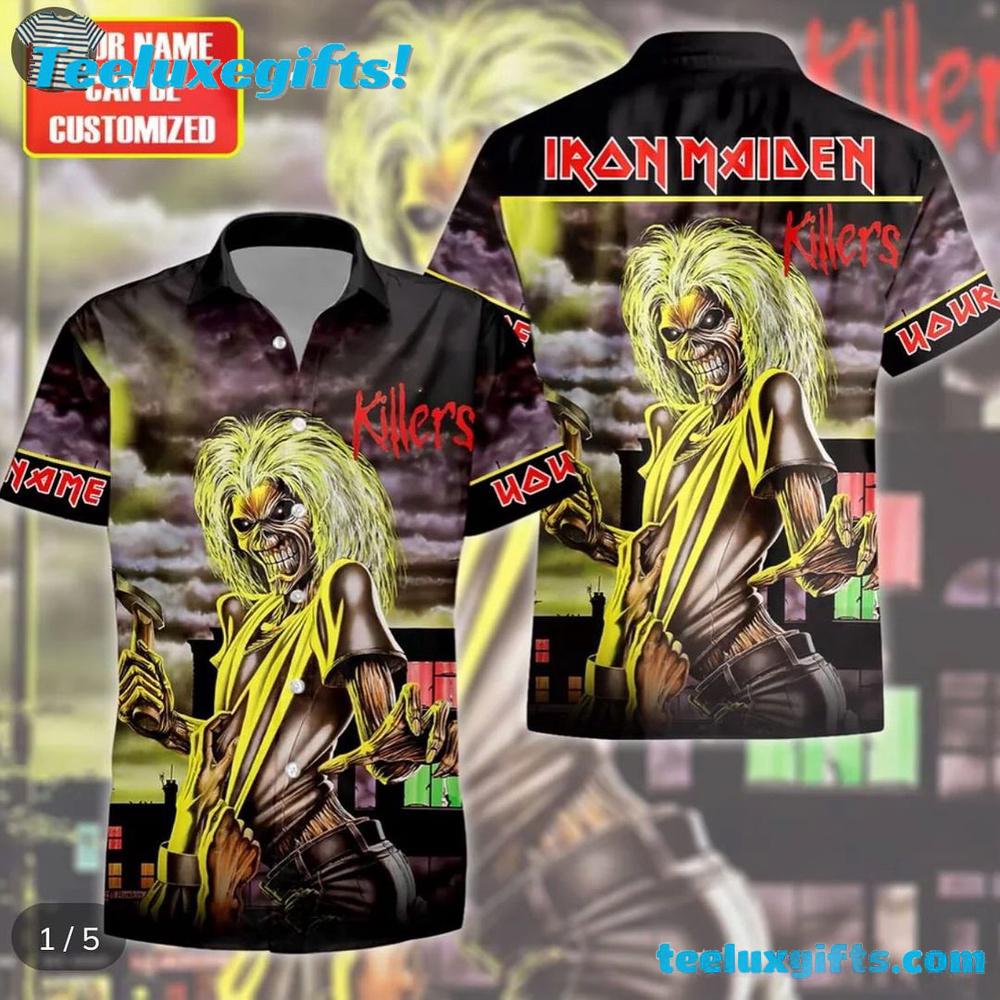 Iron Maiden Killers Vintage Album Art Summer Aloha Hawaiian Shirt