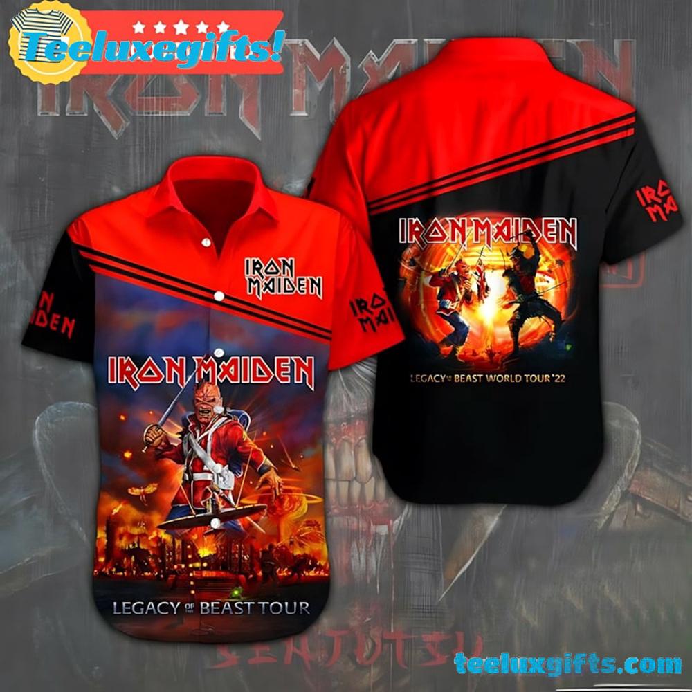 Iron Maiden Legacy of the Beast Tour Summer Aloha Hawaiian Shirt