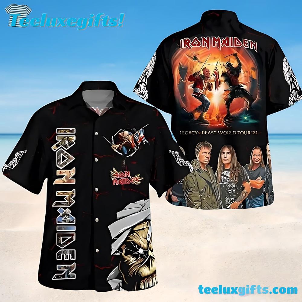 Iron Maiden Legacy Of The BeaStar Trek Tour Summer Aloha Hawaiian Shirt