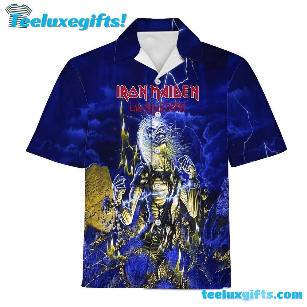 Iron Maiden Live After Death Summer Aloha Hawaiian Shirt