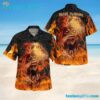 Iron Maiden Metal Flame Summer Aloha Hawaiian Shirt