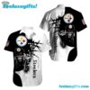 Iron Maiden Pittsburgh Steelers Black And White Summer Aloha Hawaiian Shirt 3 Iron Maiden Pittsburgh Steelers Black And White Summer Aloha Hawaiian Shirt