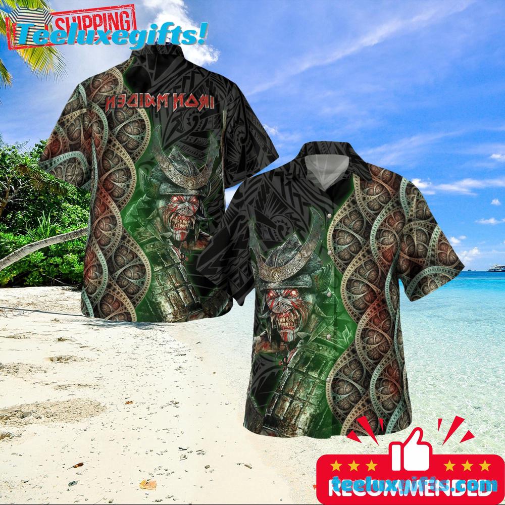 Iron Maiden Samurai Warrior Summer Aloha Hawaiian Shirt