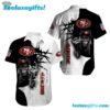 Iron Maiden San Francisco 49Ers Black And White Summer Aloha Hawaiian Shirt 2 Iron Maiden San Francisco 49Ers Black And White Summer Aloha Hawaiian Shirt